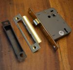 Brass Finish Reversible 3 Lever Sash or Mortise Lock 75mm - 3" Eclipse (70012)